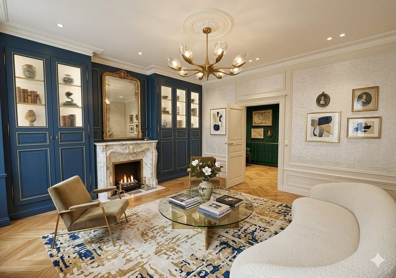 CGI render of the planned grand salon at Maison Bourgeoise, Aubusson